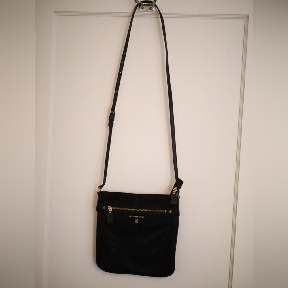 Black MK Print Crossbody